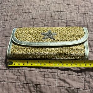Elegant Eric Javits Woven Wallet with Silver Accents